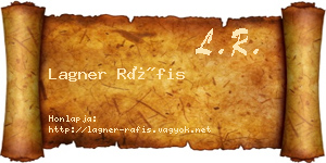 Lagner Ráfis névjegykártya